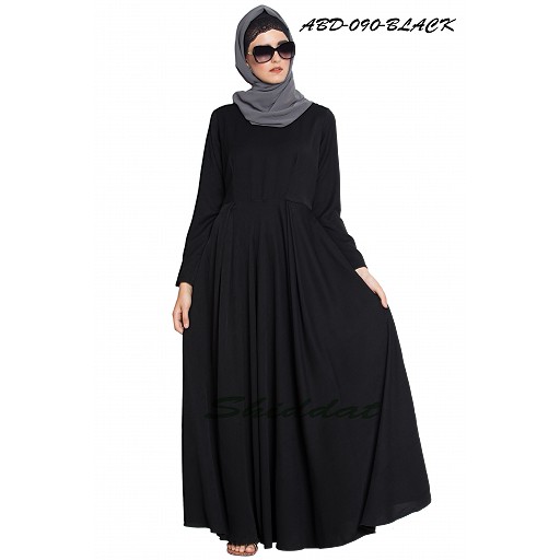 Black simple umbrella abaya